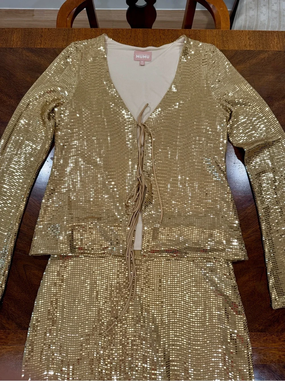 Show Me Your Mumu Thrill Two-piece Set, Gold, size M